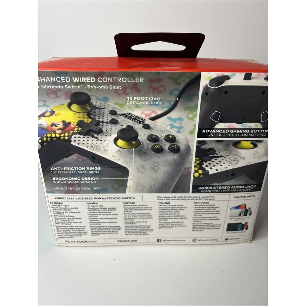Super Mario Bob-omb Blast PowerA Enhanced Wired Controller for Nintendo Switch - Picture 6 of 8
